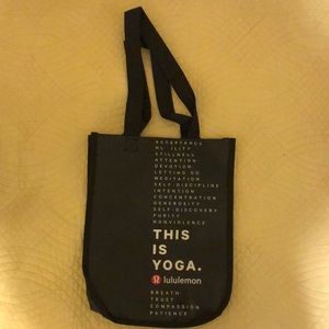Lulemon “this is yoga” reusable tote bag in black